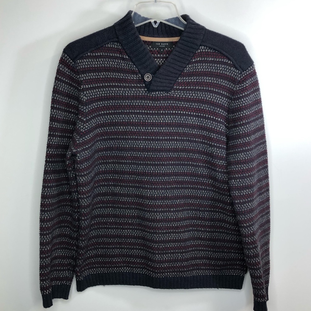 Ted Baker Thick Knitted Striped Sweater